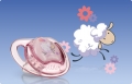 %0 BPA Prizma Damakl� Emzik - 6-12 ay Pembe