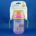 %0 BPA Damla Ak�tmayan Sert U�lu Kulplu Bardak 270 ml 9 Ay+ Pembe - Ye�il
